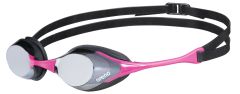 Arena Cobra Swipe Silver Mirror Racing Goggles - Pink